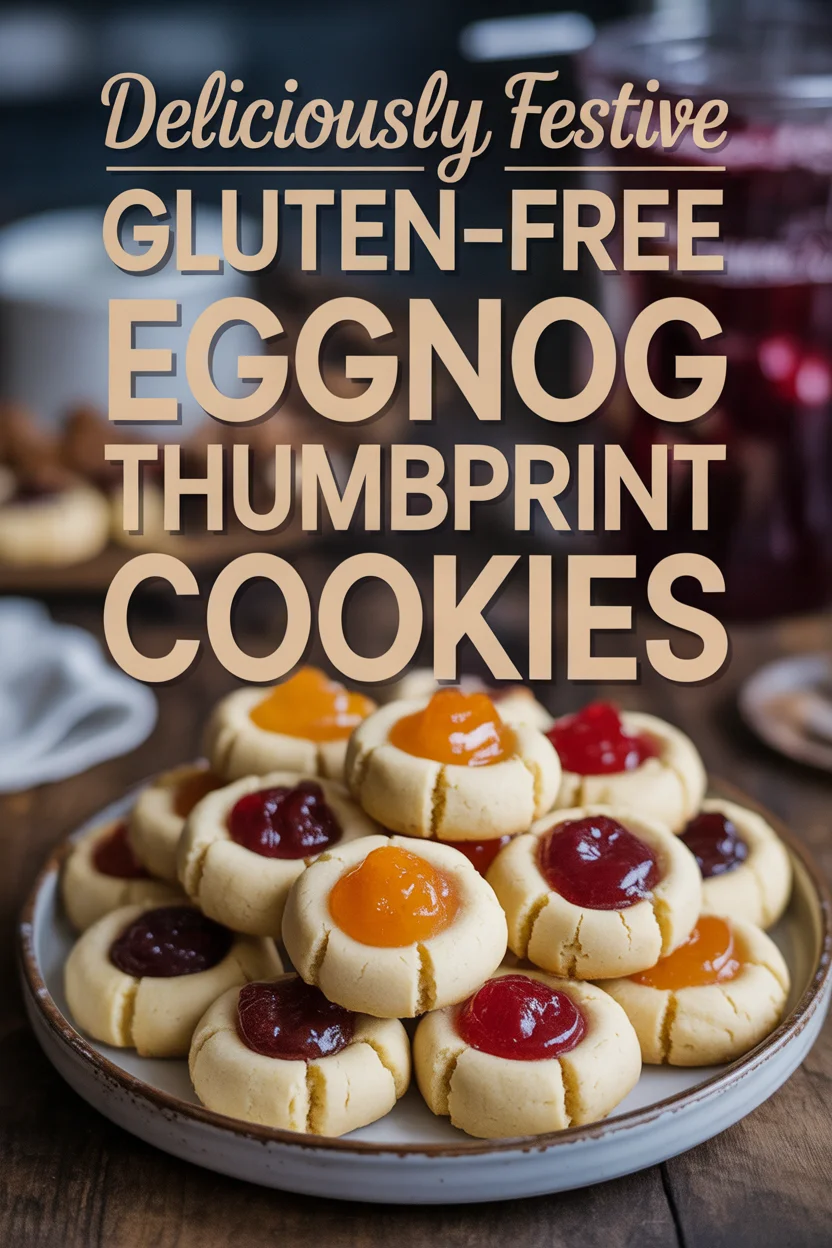 Deliciously Festive Gluten-Free Eggnog Thumbprint Cookies