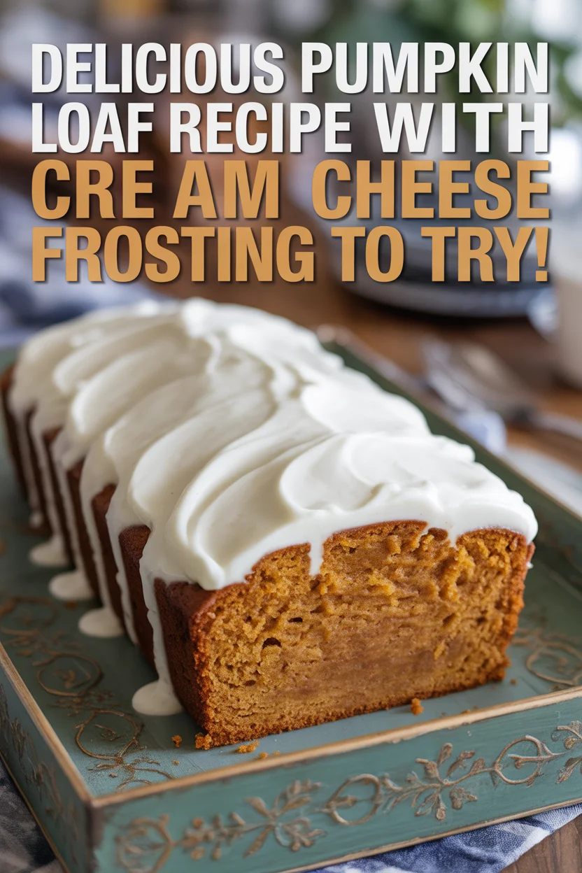 Delicious Pumpkin Loaf Recipe with Cream Cheese Frosting to Try! 34 Pumpkin Loaf Recipe with Cream Cheese Frosting
