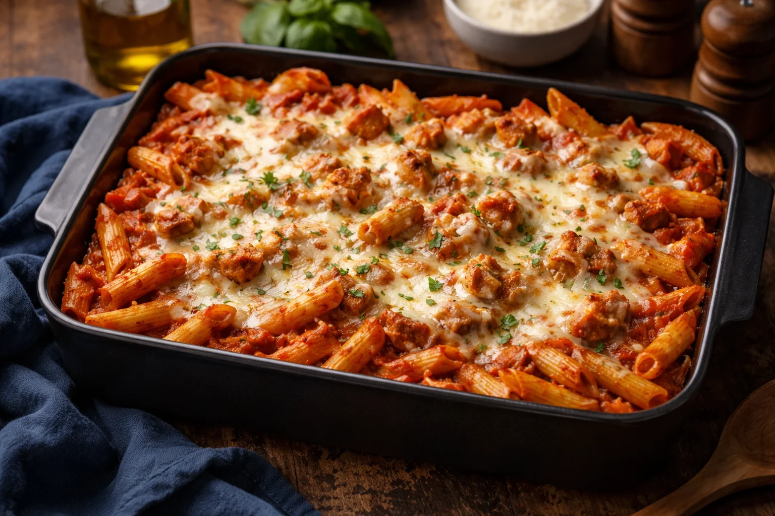 Comforting Baked Ziti with Ricotta and Mozzarella (So Simple!)