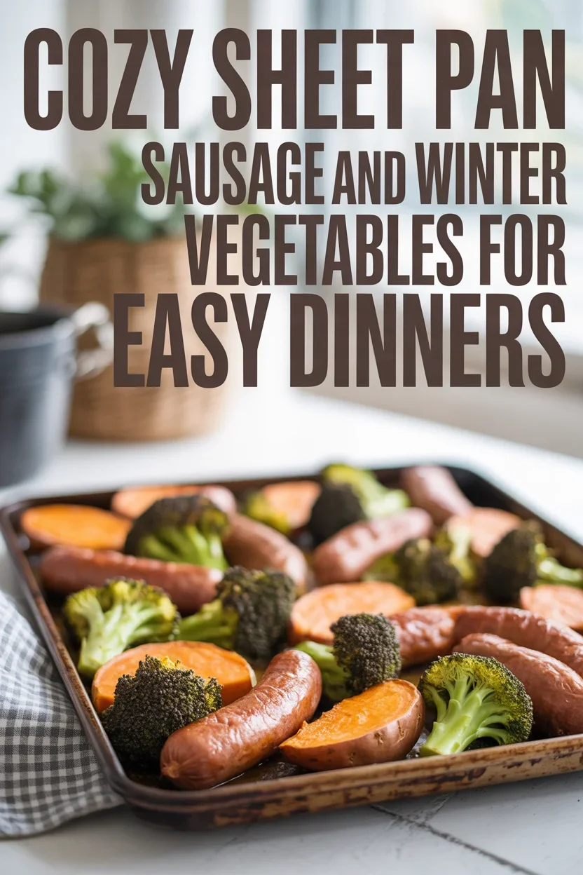 Sheet Pan Sausage and Winter Vegetables