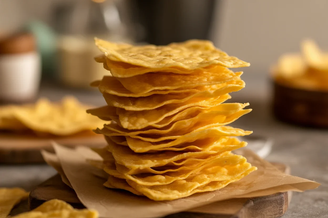 Crispy Cottage Cheese Chips