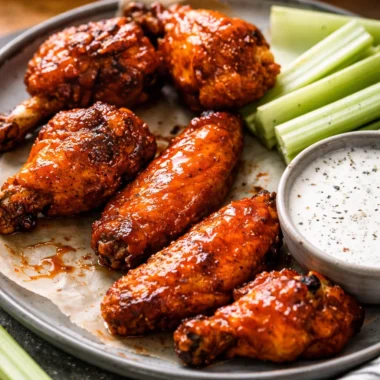 Deliciously crispy oven-baked chicken wings with flavorful seasoning