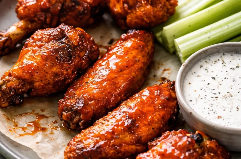 Deliciously crispy oven-baked chicken wings with flavorful seasoning