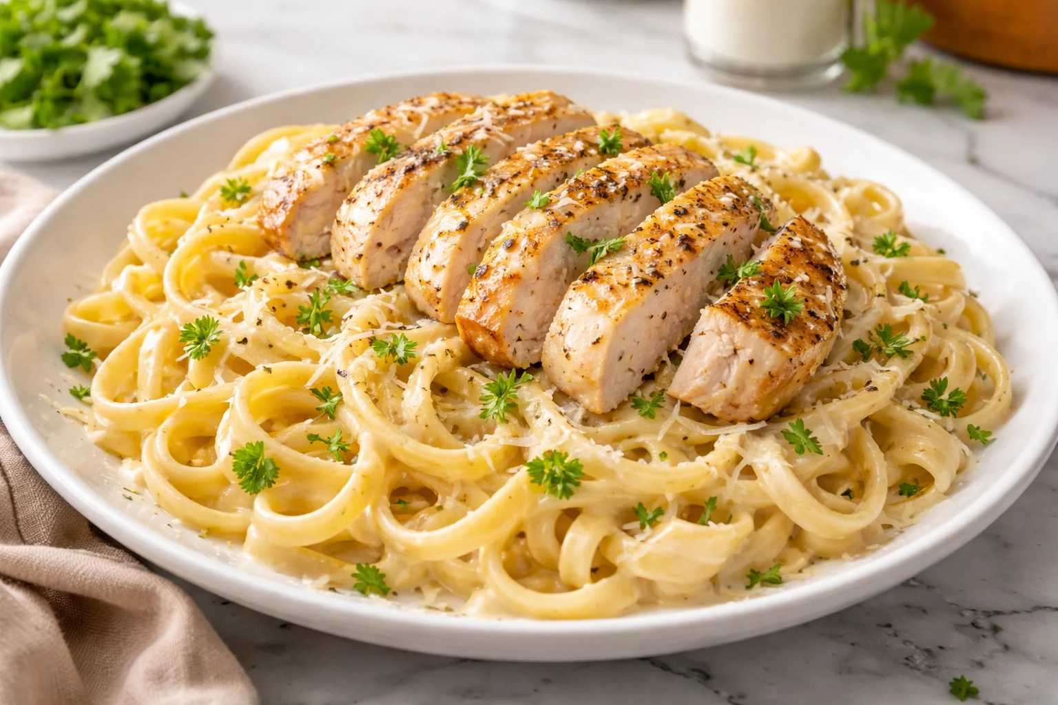 Creamy Chicken Alfredo Pasta