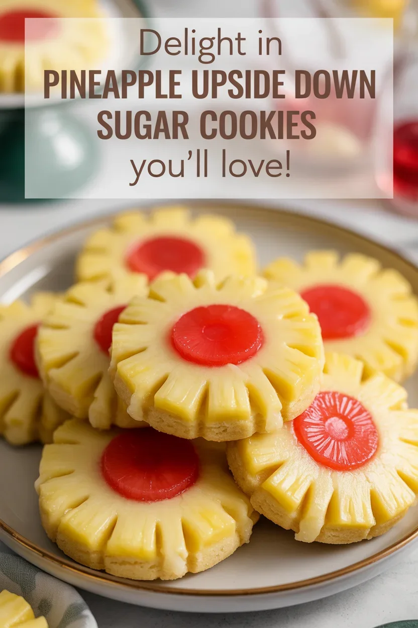 Pineapple Upside Down Sugar Cookies