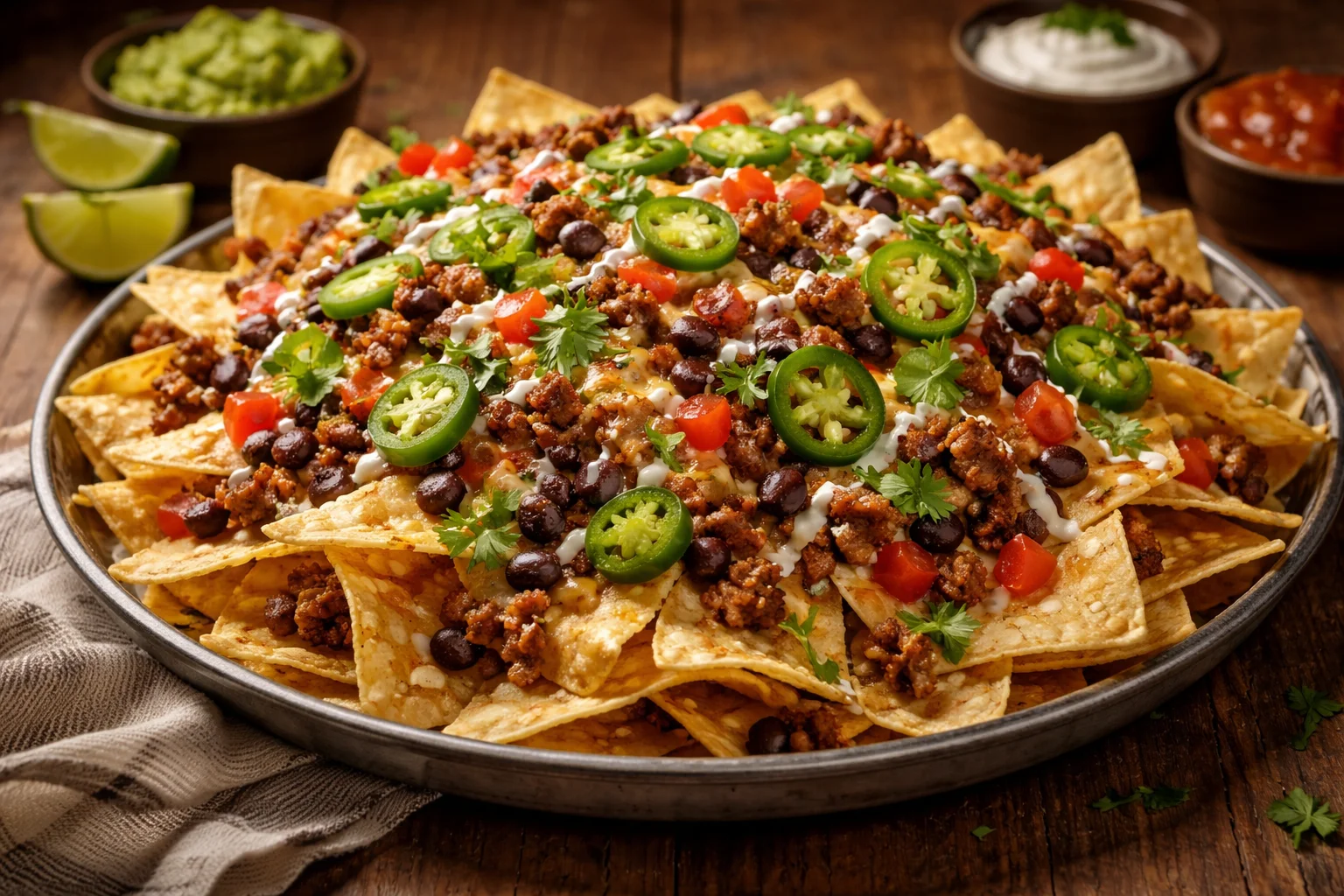 Loaded Nachos with Ground Beef
