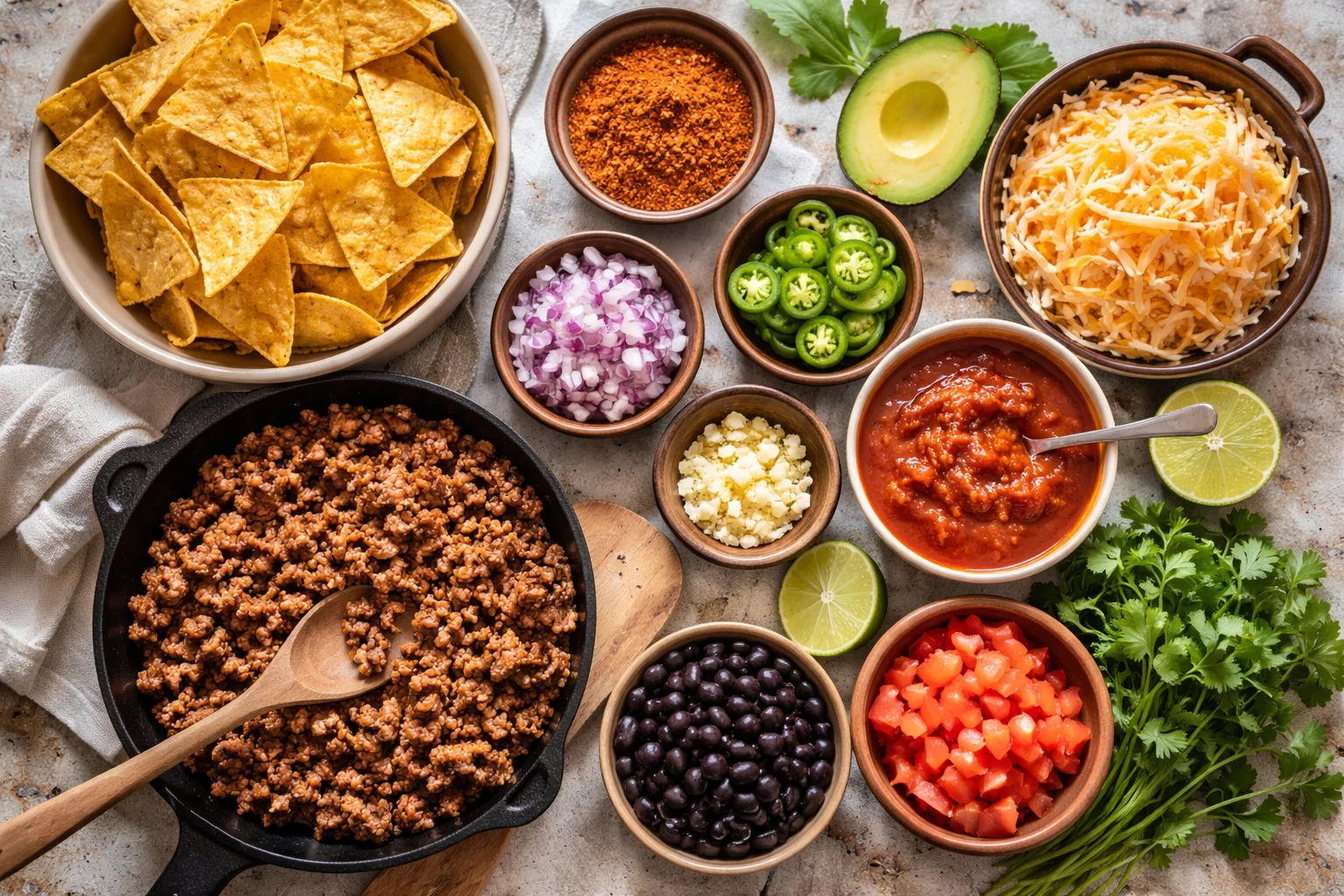 Satisfying Loaded Nachos with Ground Beef for a Game Day Feast