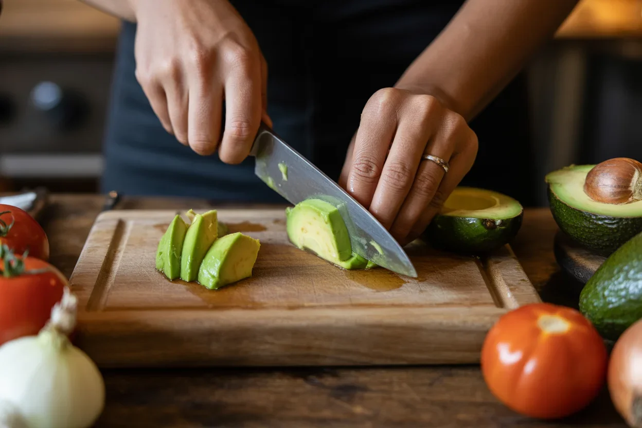Baked Cajun Salmon with Avocado Lime Sauce