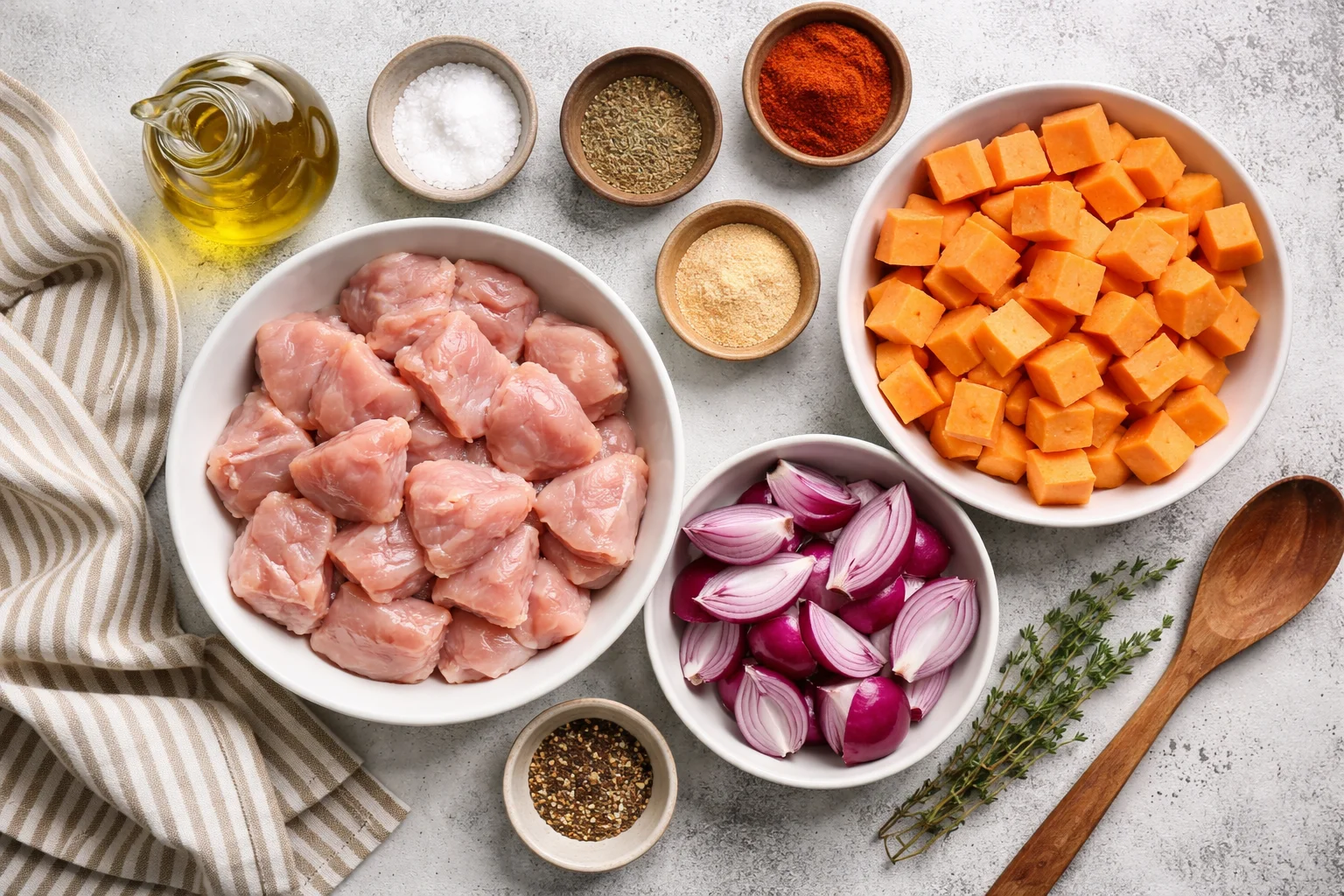 Sheet Pan Chicken and Sweet Potatoes