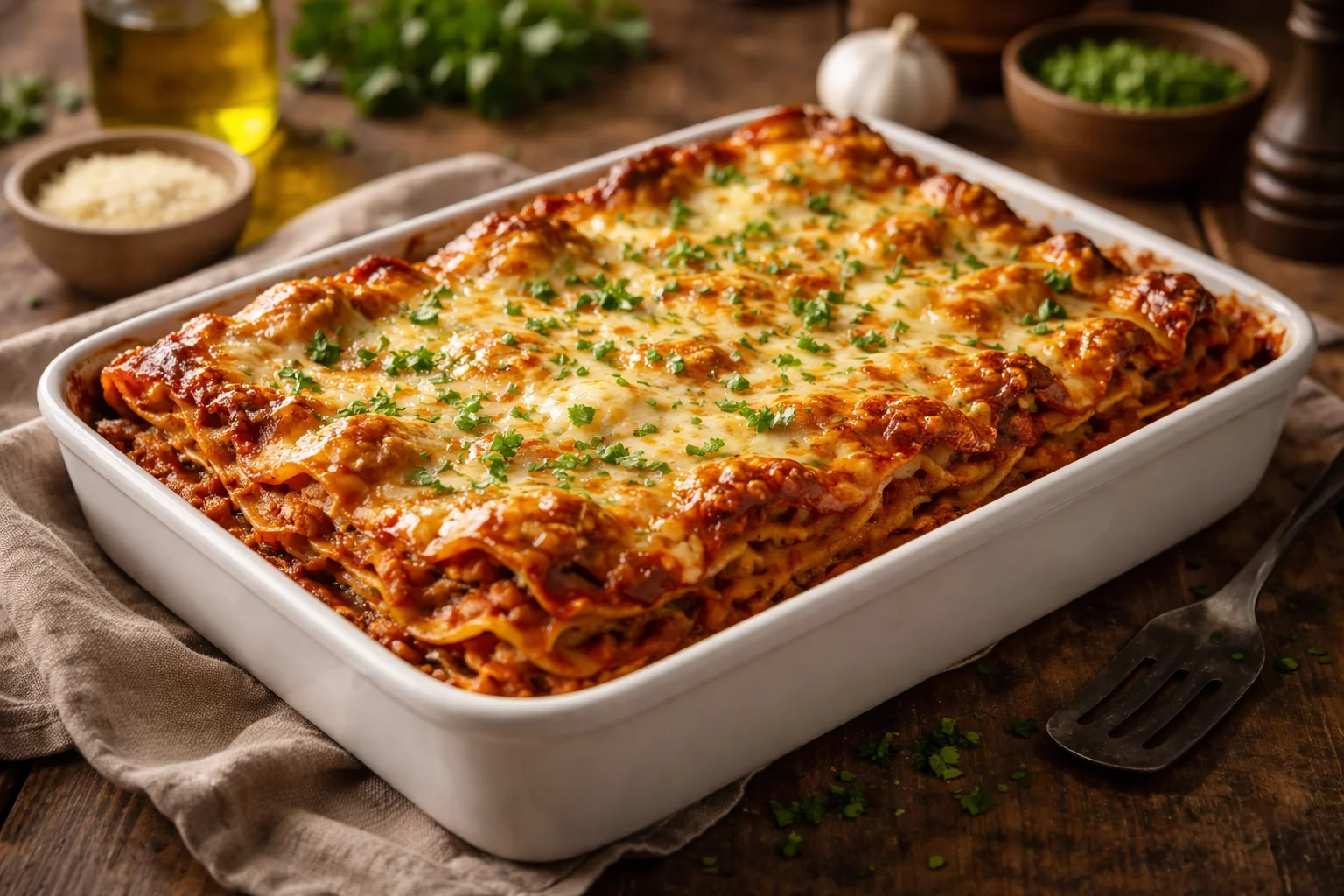 Warm and Cozy Homemade Lasagna (Family-Style) Recipe