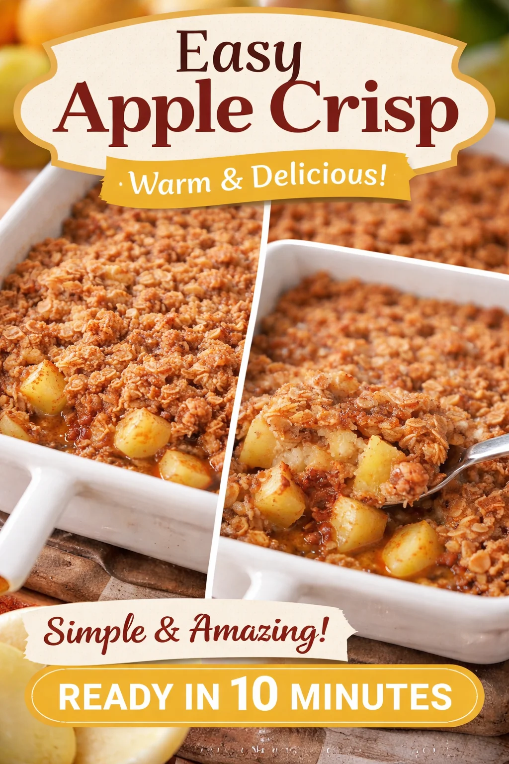 Warm & Cozy Apple Cinnamon Oatmeal Bake - A Simple Delight