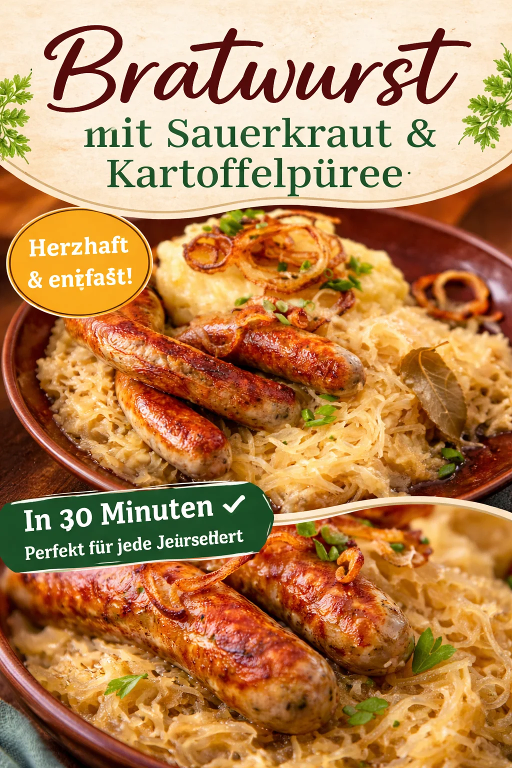 Bratwurst mit Sauerkraut