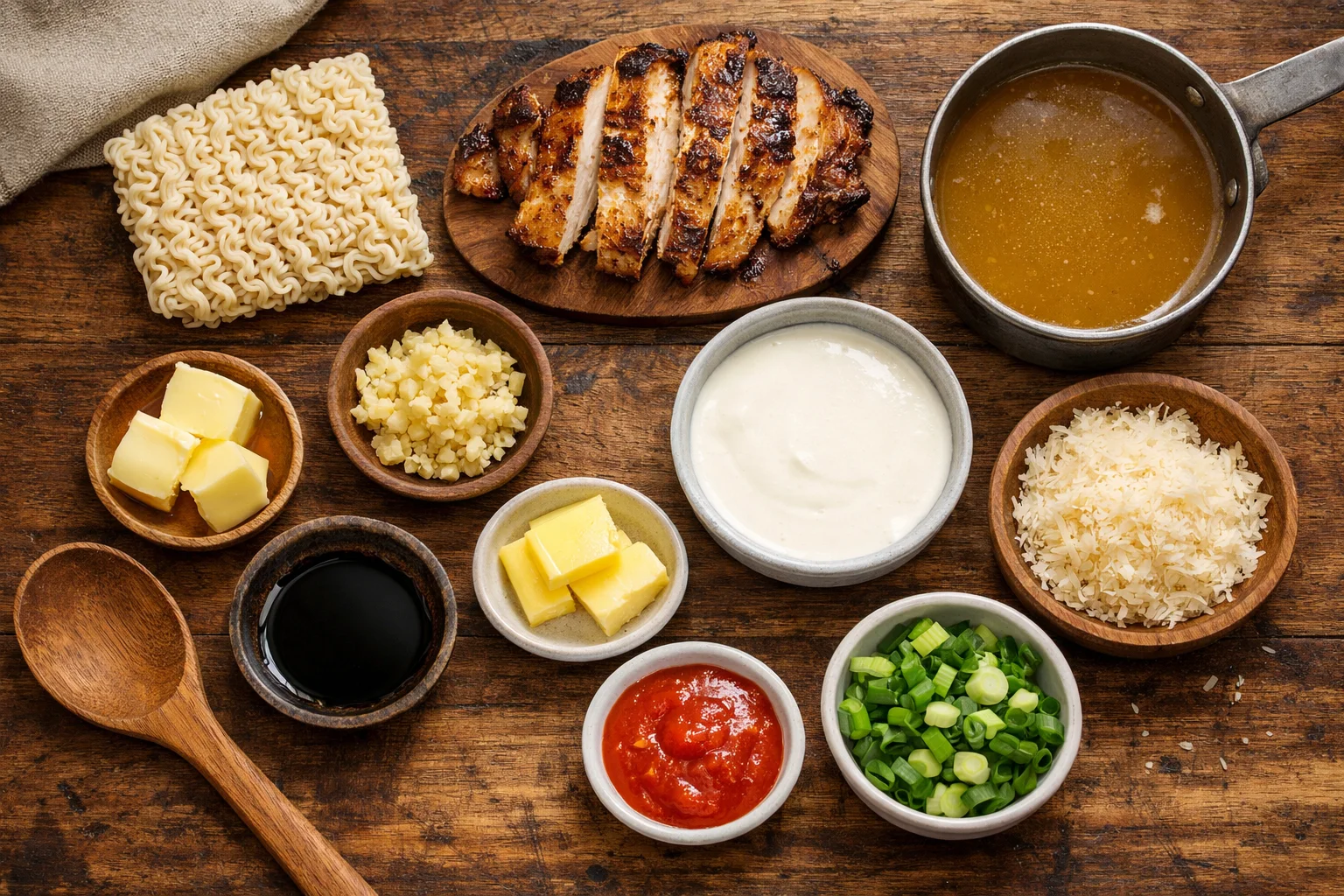 Creamy Garlic Chicken Ramen