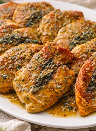 Italian Chicken Saltimbocca with prosciutto and sage served on a plate