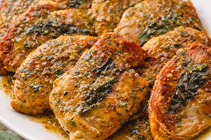 Italian Chicken Saltimbocca with prosciutto and sage served on a plate