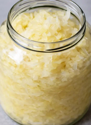 Traditional German Sauerkraut Recipe with fermented cabbage and spices