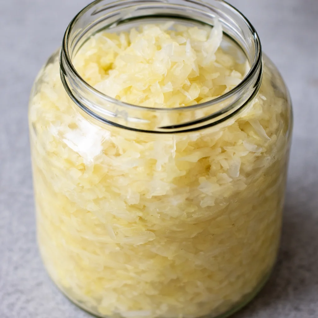 Traditional German Sauerkraut Recipe with fermented cabbage and spices