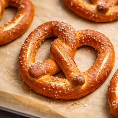 Authentic homemade German pretzels recipe featuring chewy texture and golden crust.