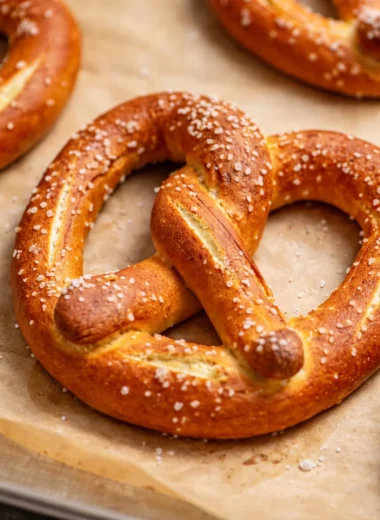 Authentic homemade German pretzels recipe featuring chewy texture and golden crust.
