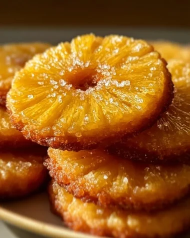 Pineapple Upside Down Cookies decorated with cherries and pineapple slices