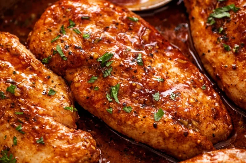 Delicious meals using chicken breast, featuring honey garlic sauce and creamy recipes.
