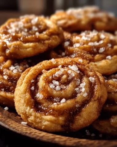 Delicious Salted Honey Cinnamon Cookies on a baking tray