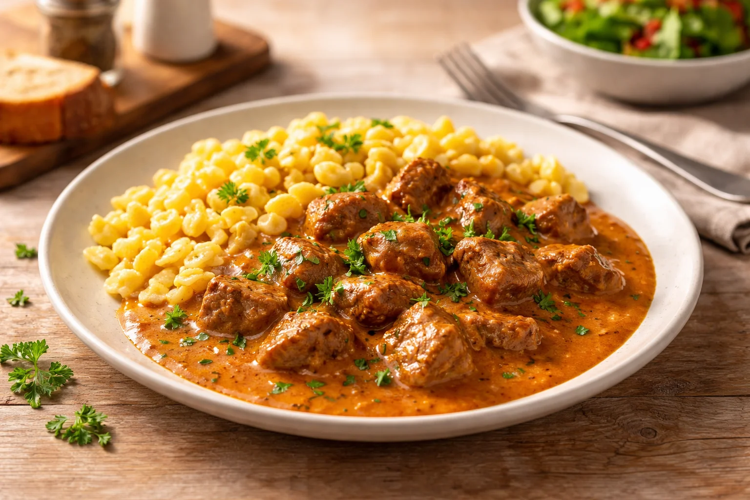 Traditional Rahmgulasch Recipe (Creamy German Goulash)