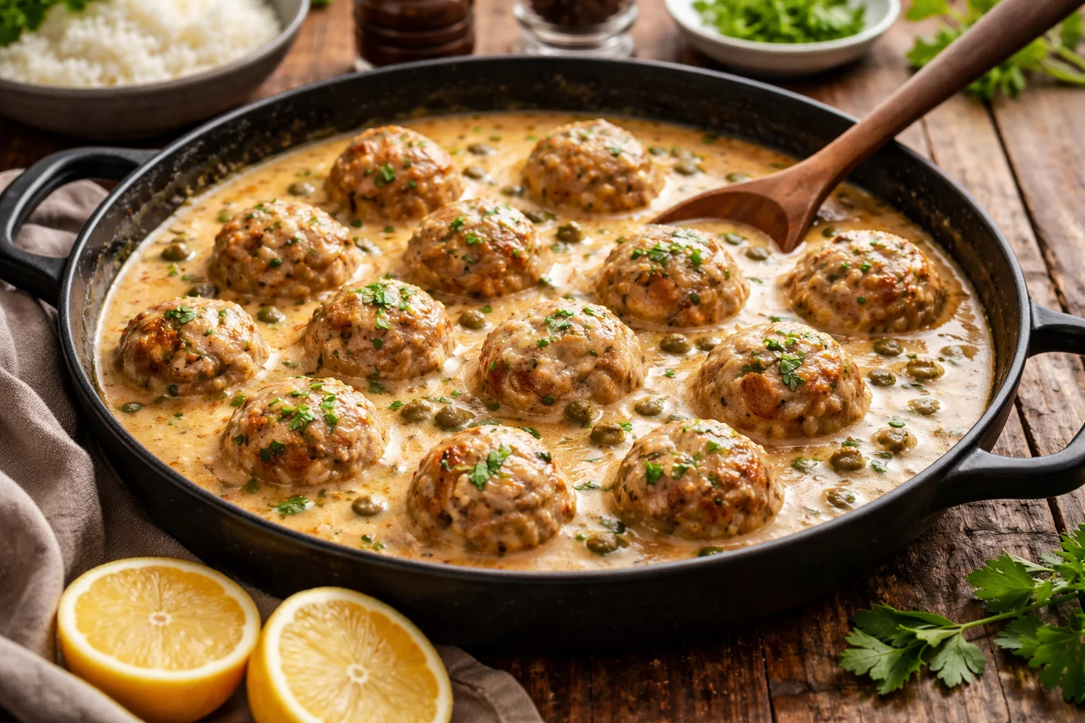German Meatballs in Caper Sauce (Königsberger Klopse)