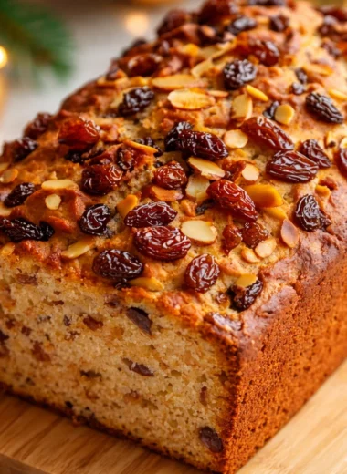 Traditional Bremer Klaben - a delicious German Christmas fruit bread with dried fruits.
