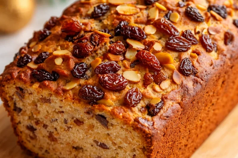 Traditional Bremer Klaben - a delicious German Christmas fruit bread with dried fruits.