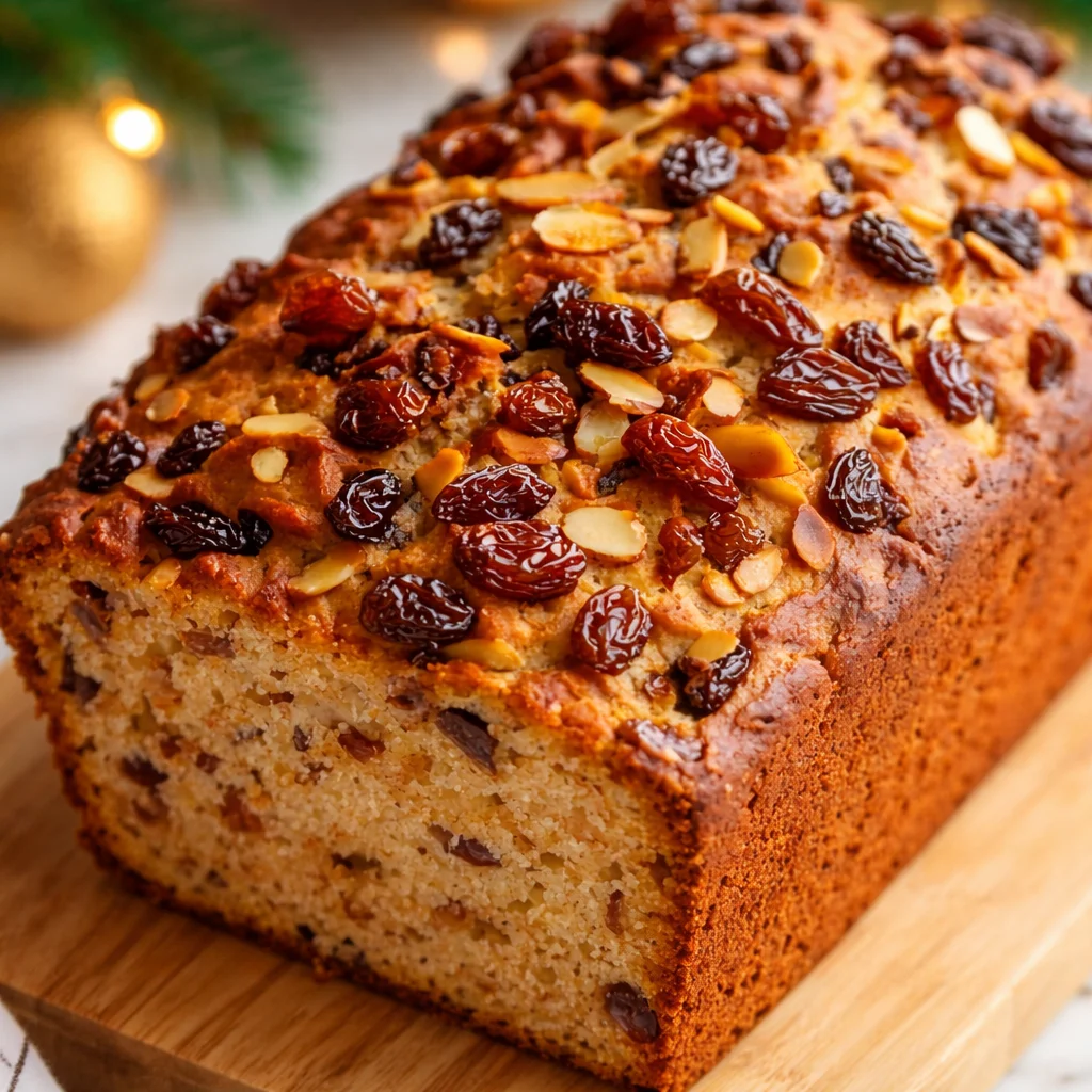 Traditional Bremer Klaben - a delicious German Christmas fruit bread with dried fruits.