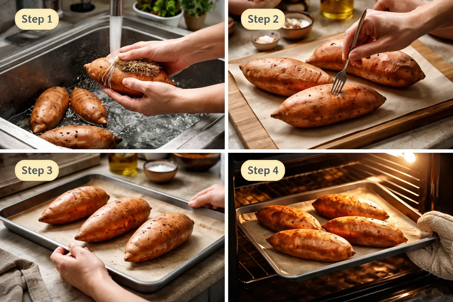 best temp to bake sweet potatoes