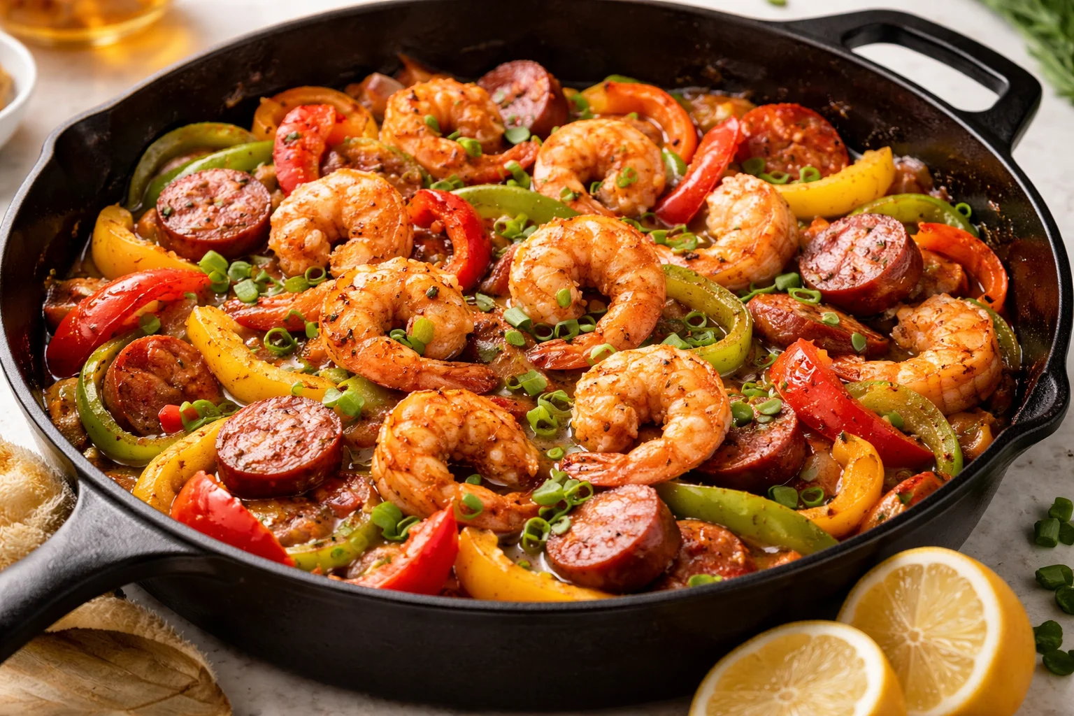 Cajun Shrimp and Sausage Skillet - A Flavorful One-Pan Delight