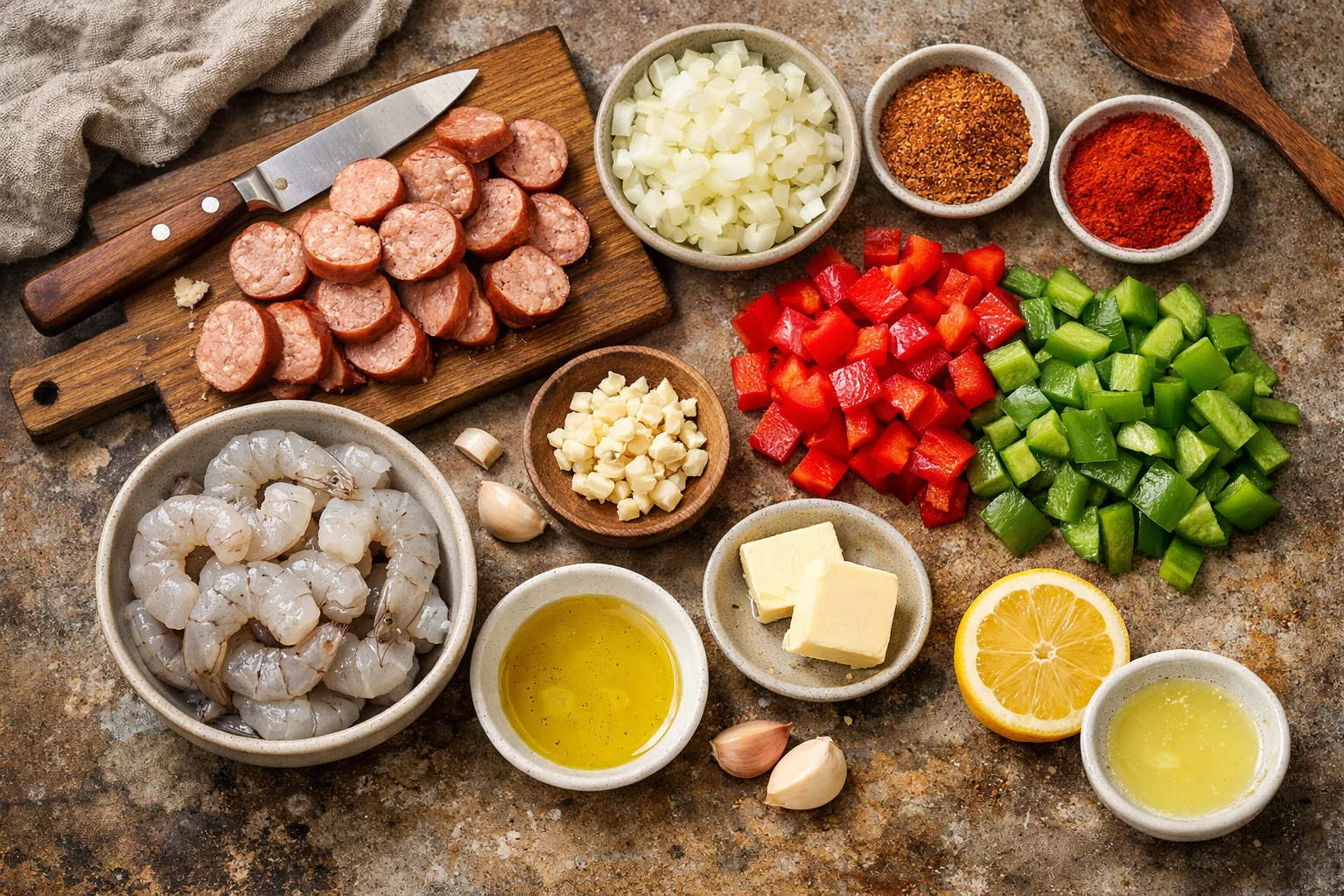 Cajun Shrimp and Sausage Skillet