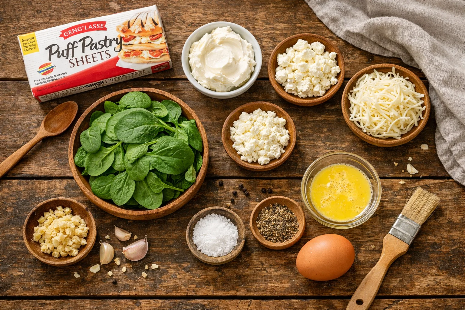 Cheese and Spinach Stuffed Pastry: Flaky Bites of Delight!
