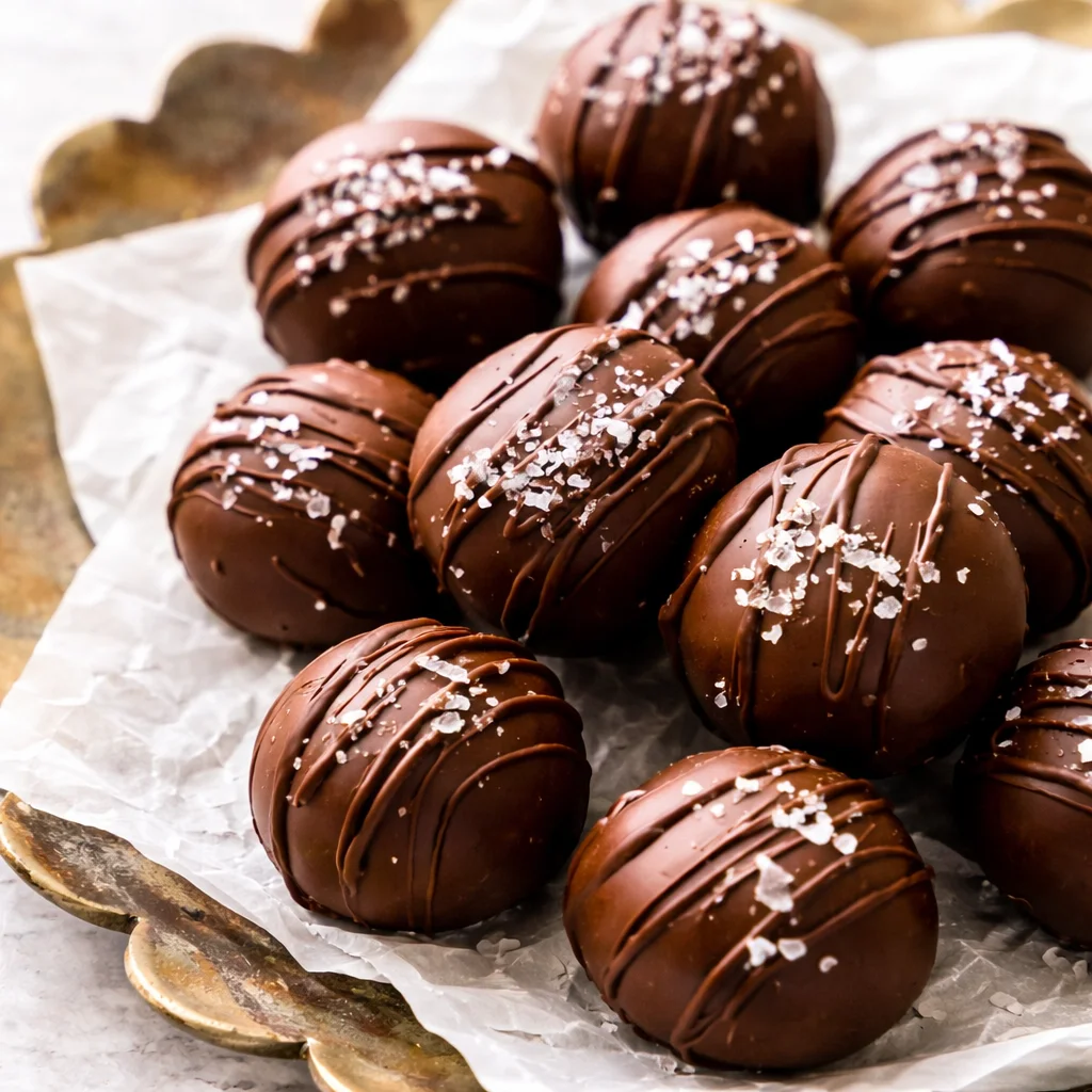 Delicious no-bake brownie protein balls made with almond flour and cocoa.