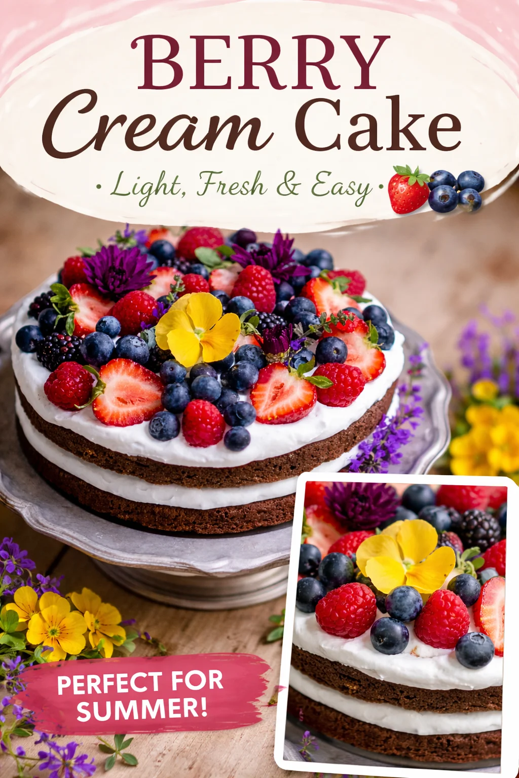 Delicious Chocolate Cake with Fresh Fruits and Coconut Bliss 34 Chocolate Cake with Fresh Fruits and Coconut