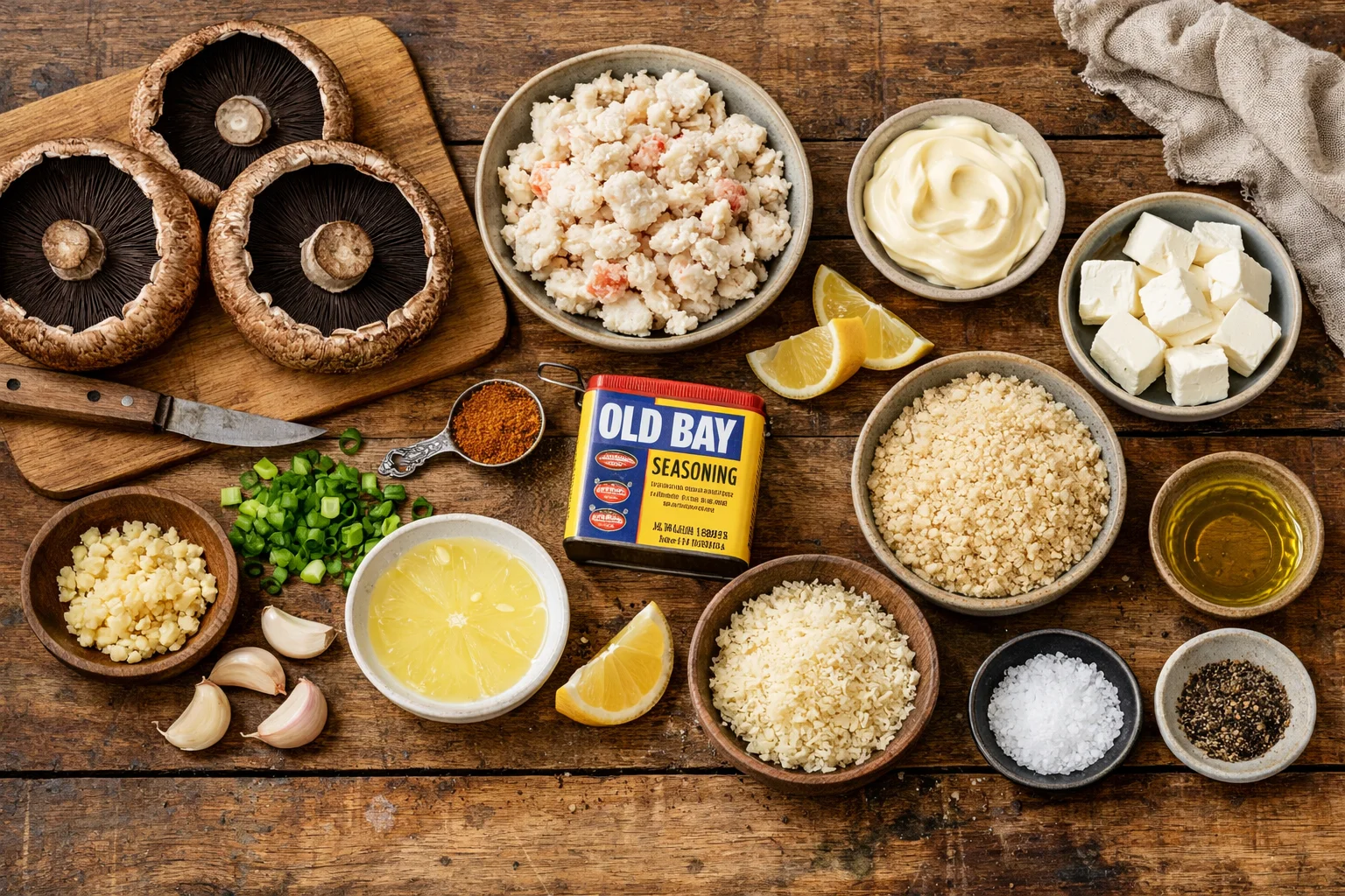 Crab Stuffed Portobello Mushrooms