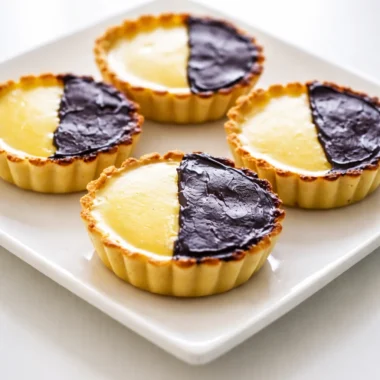 Homemade Neenish tarts with flaky crust and creamy filling, featured in a traditional recipe.
