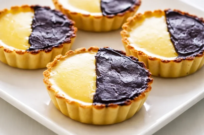 Homemade Neenish tarts with flaky crust and creamy filling, featured in a traditional recipe.