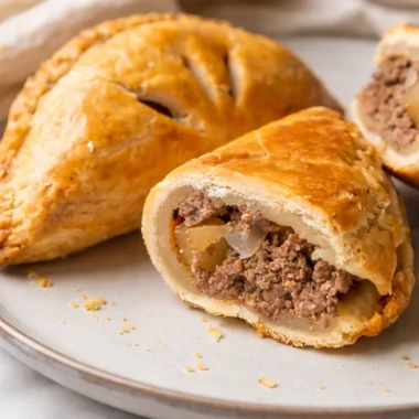 Delicious Australian beef pasties with flaky pastry and savory filling.