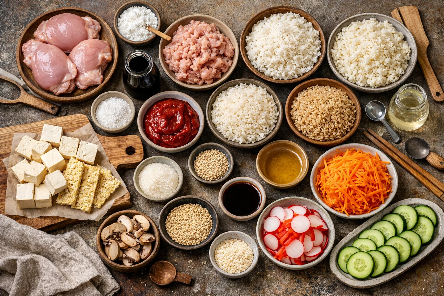 Korean Gochujang Chicken Rice Bowls