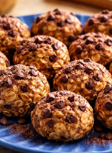 Delicious no-bake protein power balls made with oats, peanut butter, and chocolate