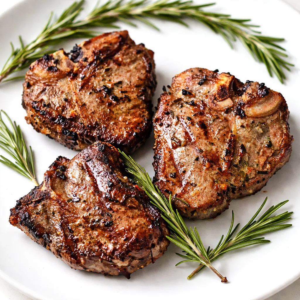 Savor the Flavor of Australian Grilled Lamb Chops Tonight! 35 Deliciously grilled Australian lamb chops garnished with rosemary and garlic.