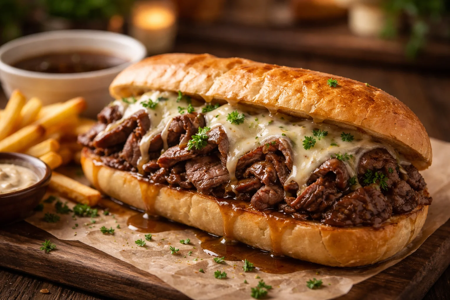 Slow Cooker French Dip Sandwiches