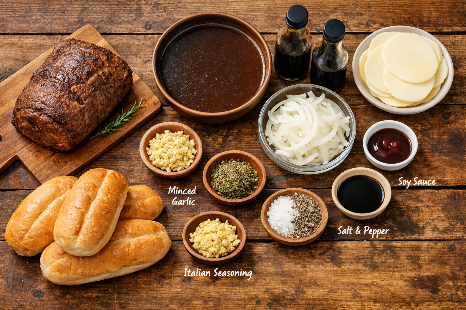 Slow Cooker French Dip Sandwiches