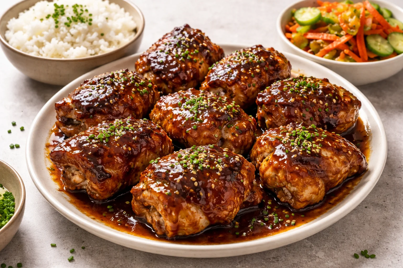 Savory Sticky Honey Sriracha Chicken Thighs in Just 25 Minutes