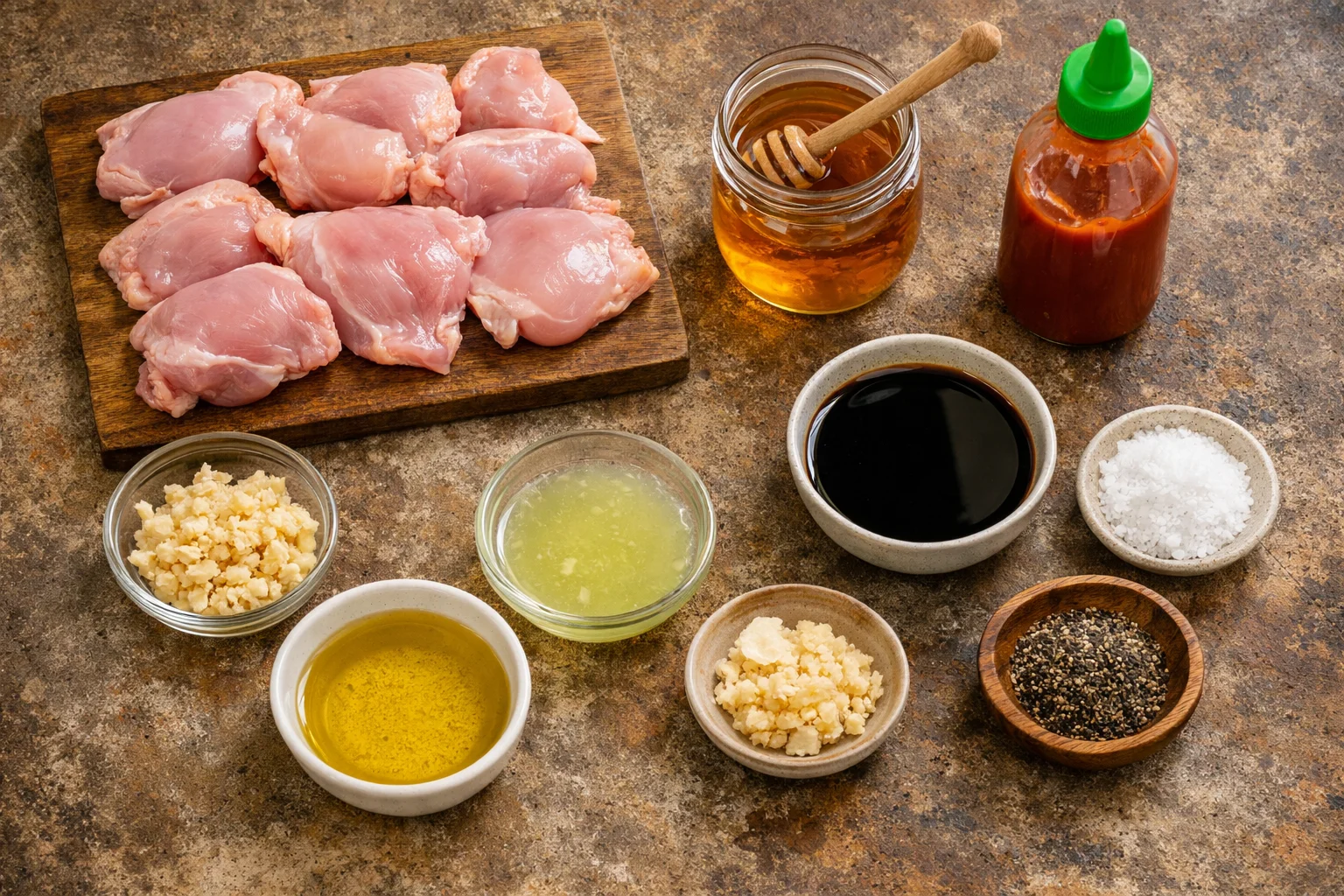 Savory Sticky Honey Sriracha Chicken Thighs in Just 25 Minutes