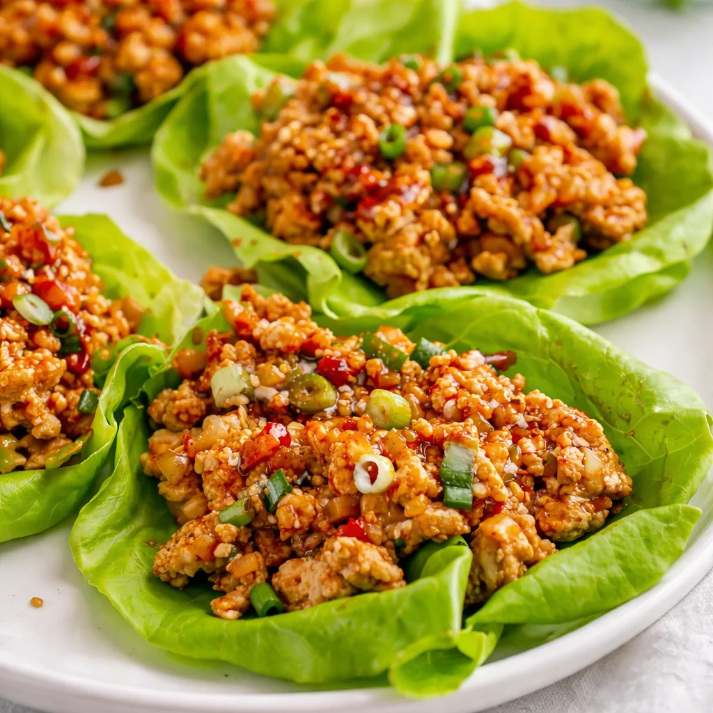 Delicious Turkey Lettuce Wraps with savory ground turkey and fresh veggies.