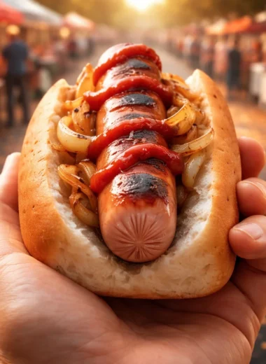 Delicious Australian sausages BBQ sizzling on the grill, a classic Aussie snags experience.